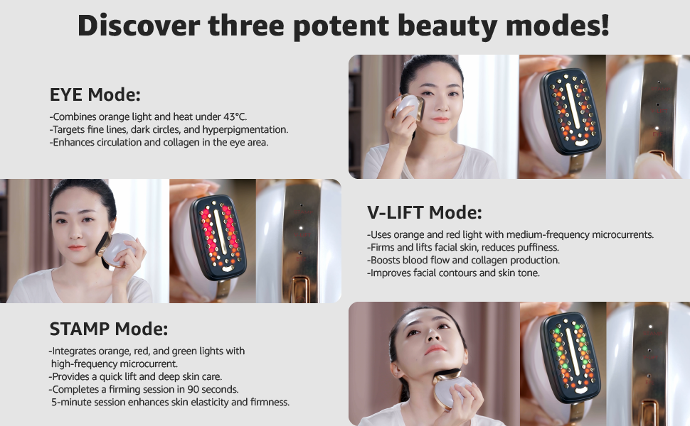 3 in 1 Microcurrent Facial Device Face Massager